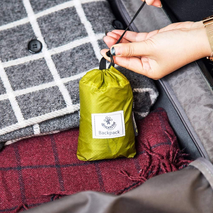 4Monster Faltbarer Rucksack Ultra Leicht, Unisex Tagesrucksack Outdoor, Wasserdichter Wanderrucksack