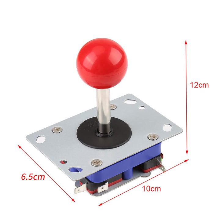 TOPINCN Klassischer Wettkampf Joystick mit Langem Griff, 2/4/8-Wege-Spiel, Kugel, Arcade-Gaming-Schr