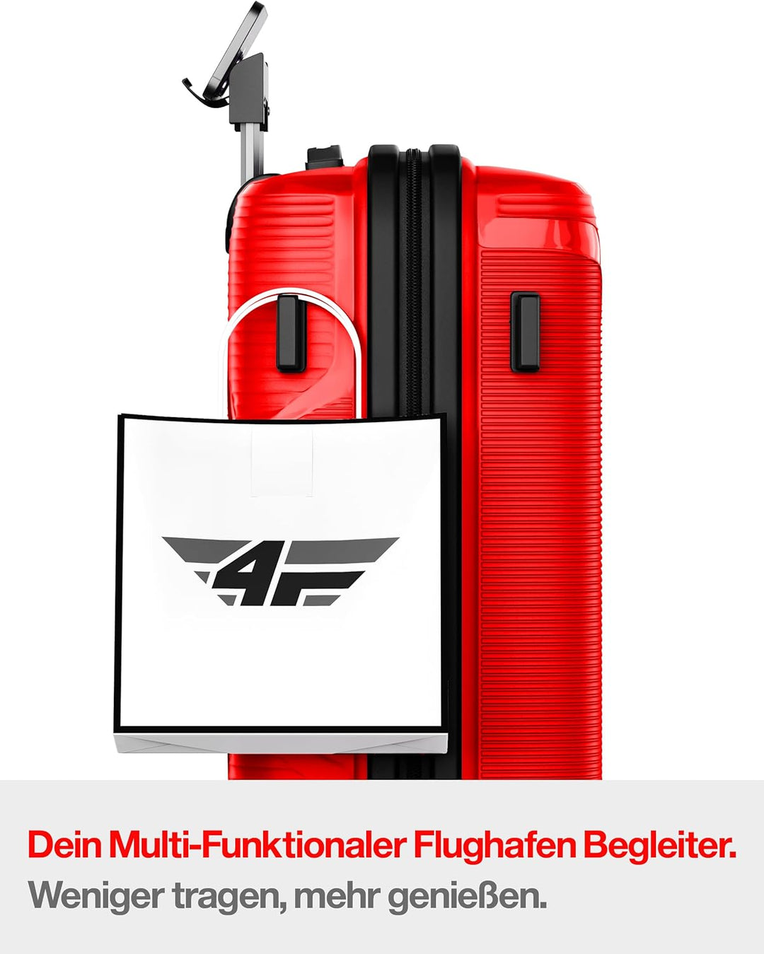 Leichter Hartschalen-Reisekoffer L - Gross 64 cm (61L) – Trolley Koffer mit TSA-Schloss, Doppelrolle