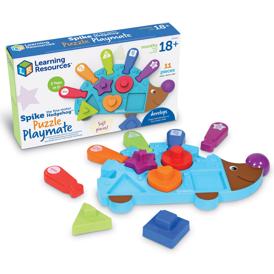 Learning Resources Spike den feinmotorischen Igel, Puzzlebrett Spielkamerad-11 Stück, Alter 18+ Mona