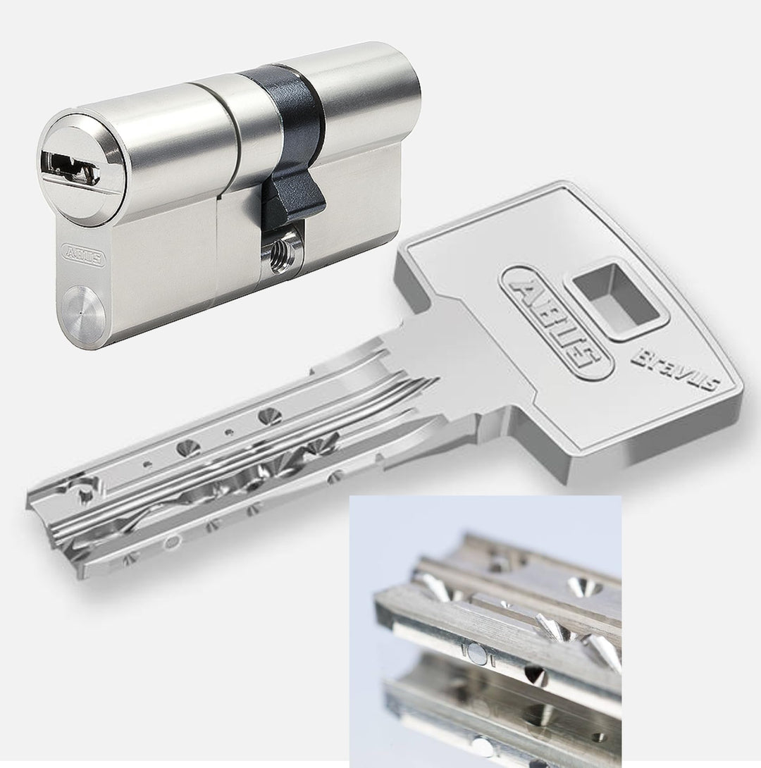 ABUS Bravus3500 MX Magnet SKG*** Doppelzylinder mit Sicherungskarte und 5 Schlüssel, Länge (a/b) 40/