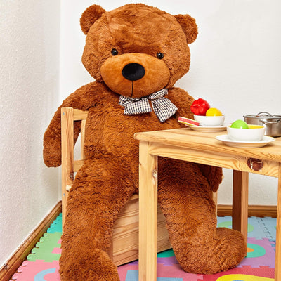 Lumaland XXL-Teddy mit Knopfaugen | Höhe: 120 cm | Süsser Jumbo-Kuschelbär aus hochwertigem Plüsch V