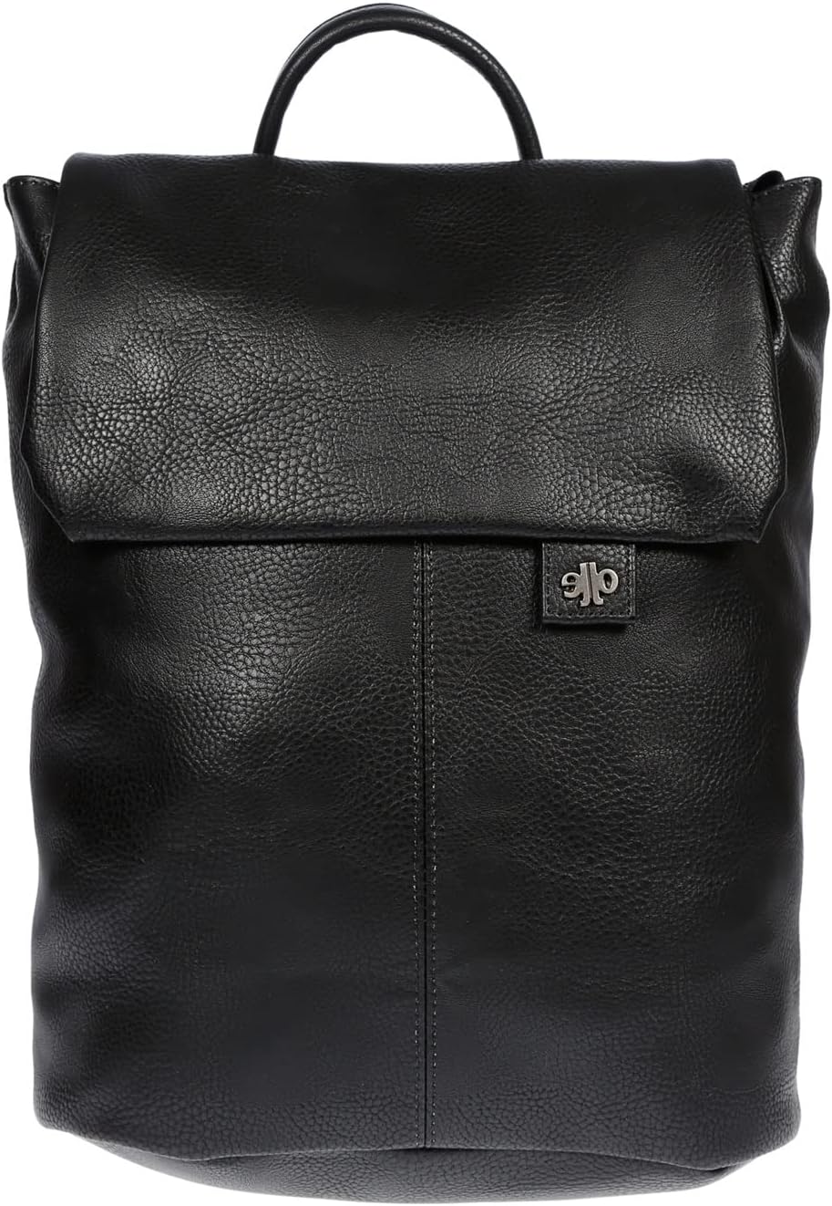 Christian Wippermann grosser Damen Rucksack Tasche in Leder Optik mit Laptopfach schwarz, Schwarz