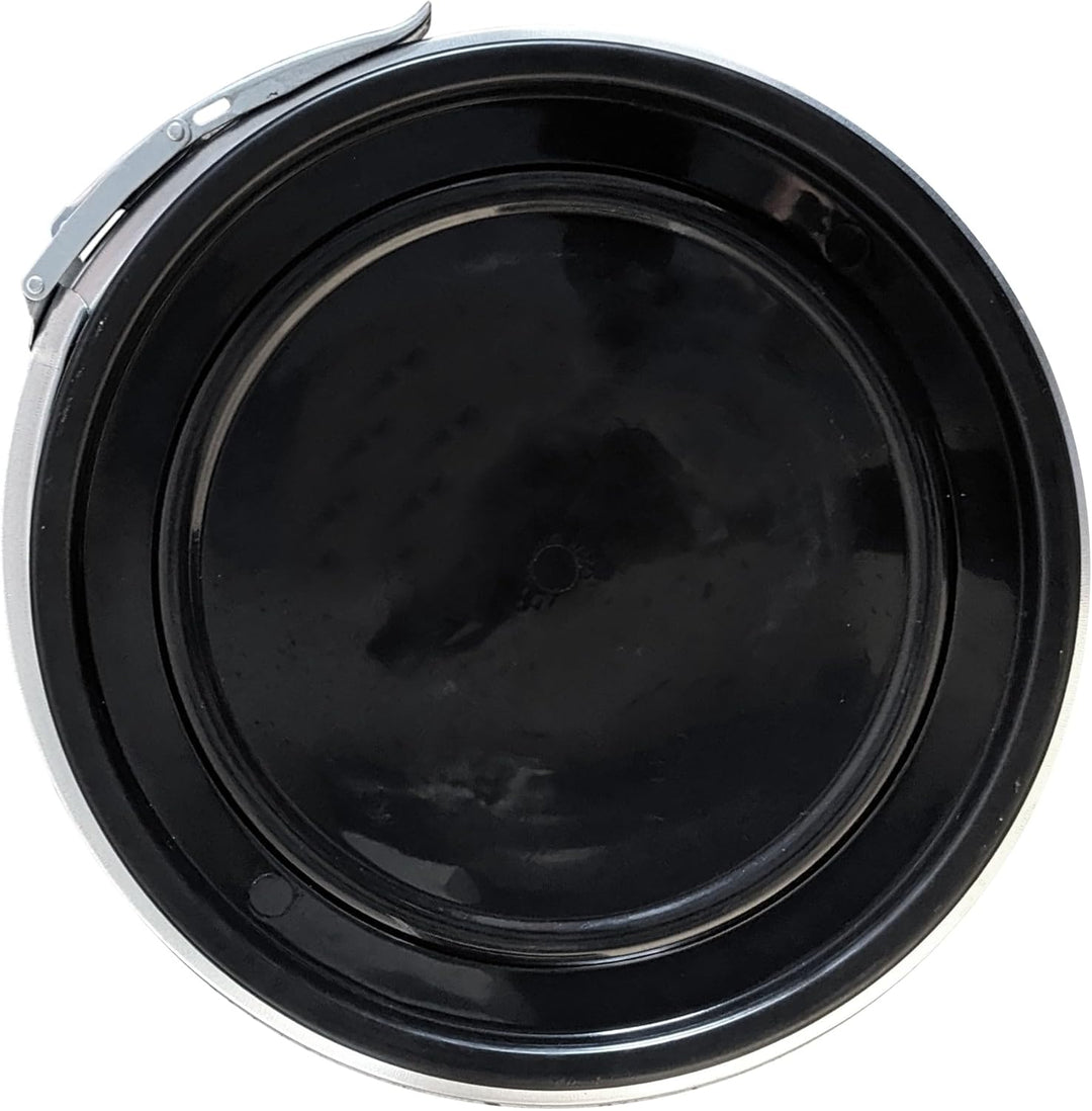 plasteo® 85 Liter Weithalsfass mit Deckel und Spannring, Lebensmittelecht BPA-Frei, Futtertonne Kuns