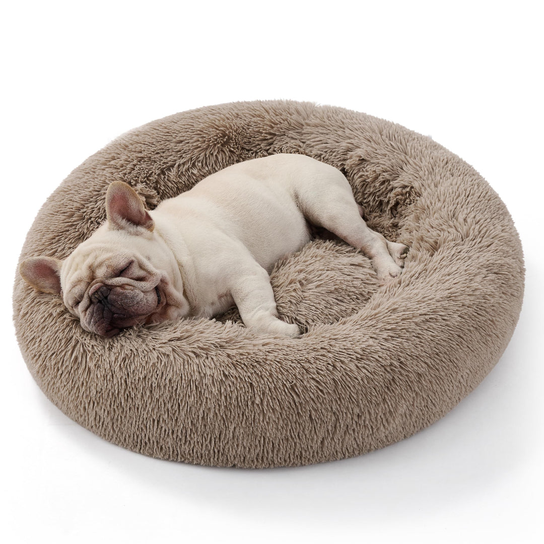 BEDSURE Hundebett waschbar Flauschiges Katzenbett - Ø 70 cm Katzenschlafplatz für Katzen und Hunde,