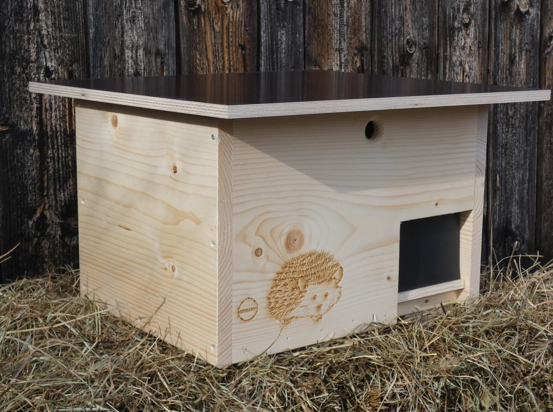 Qualität aus Niederbayern ARBRIKADREX Igelhaus 45cm x 40cm x 28cm Igelhotel 20mm Vollholz Winterfest