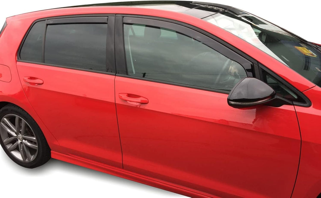J&J AUTOMOTIVE | Windabweiser Passend Für Golf 7, 5-Türer 2012-2019, Heko Regenabweiser, Schwarz, Ge