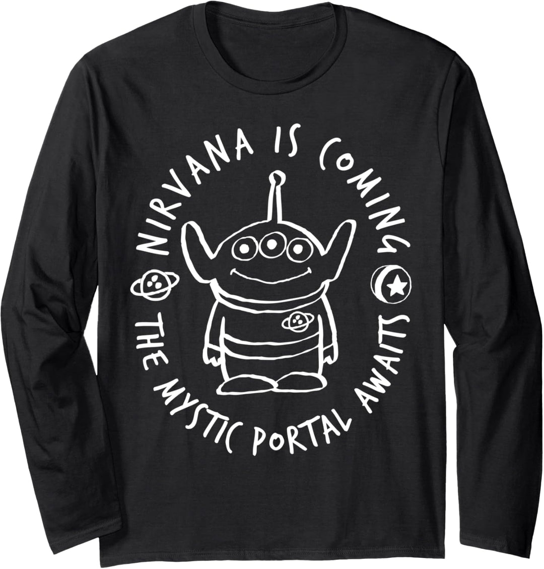 Disney Pixar Toy Story Alien The Mystic Portal Awaits Text Langarmshirt