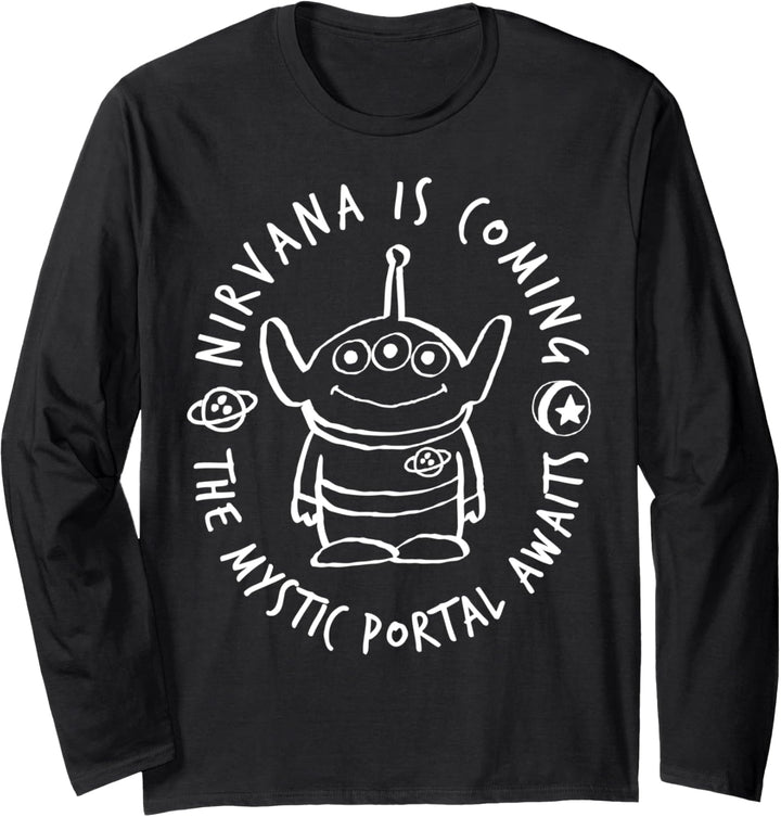 Disney Pixar Toy Story Alien The Mystic Portal Awaits Text Langarmshirt
