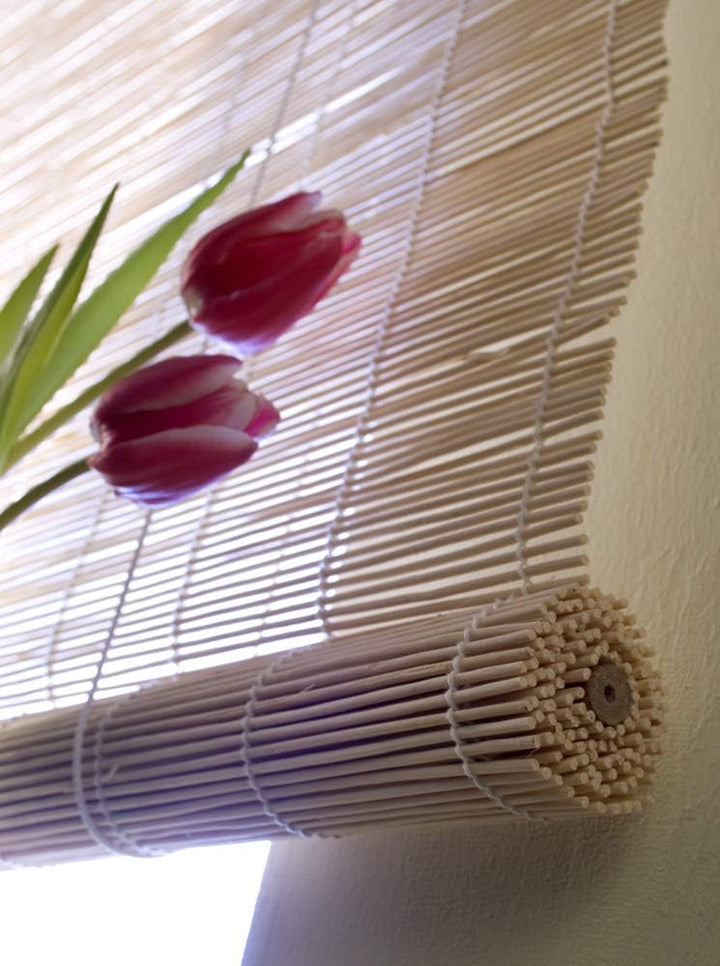 Bambusrollo Bambus Raffrollo Natur Breite 60-160 cm Länge 160 cm Seitenzug Fenster Tür Rollos Holzro