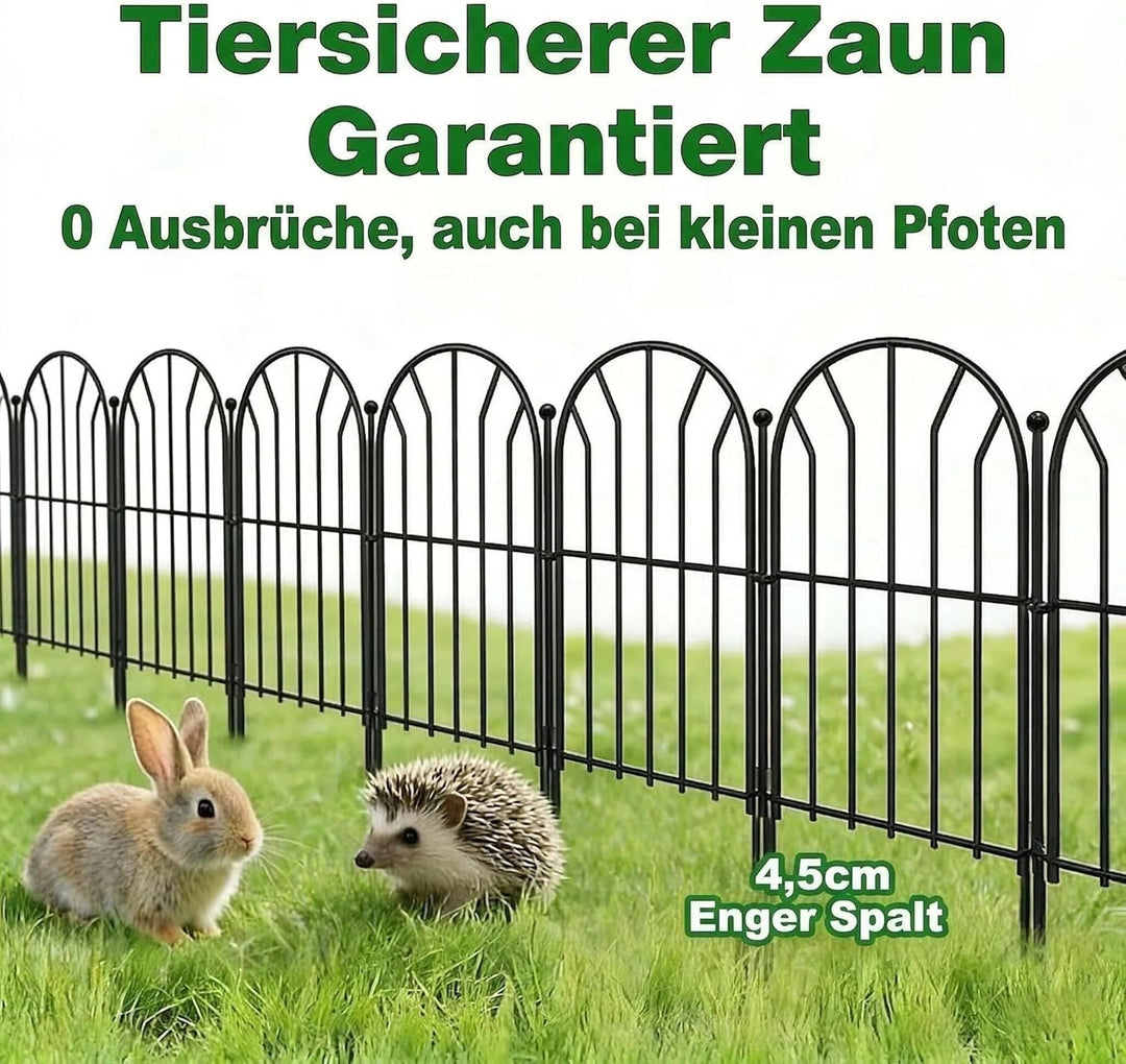 Amagabeli 1.12M X 0.9M X 2 Stück Gartenzaun Metall Zaunelementen Gartenzäune Dekorative Zaun Gartenz