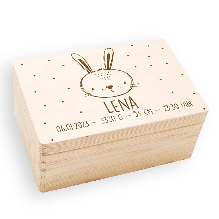 KIDSMOOD - Erinnerungsbox Baby, personalisierte Holzkiste mit Deckel, Ideal zur Aufbewahrung von Eri