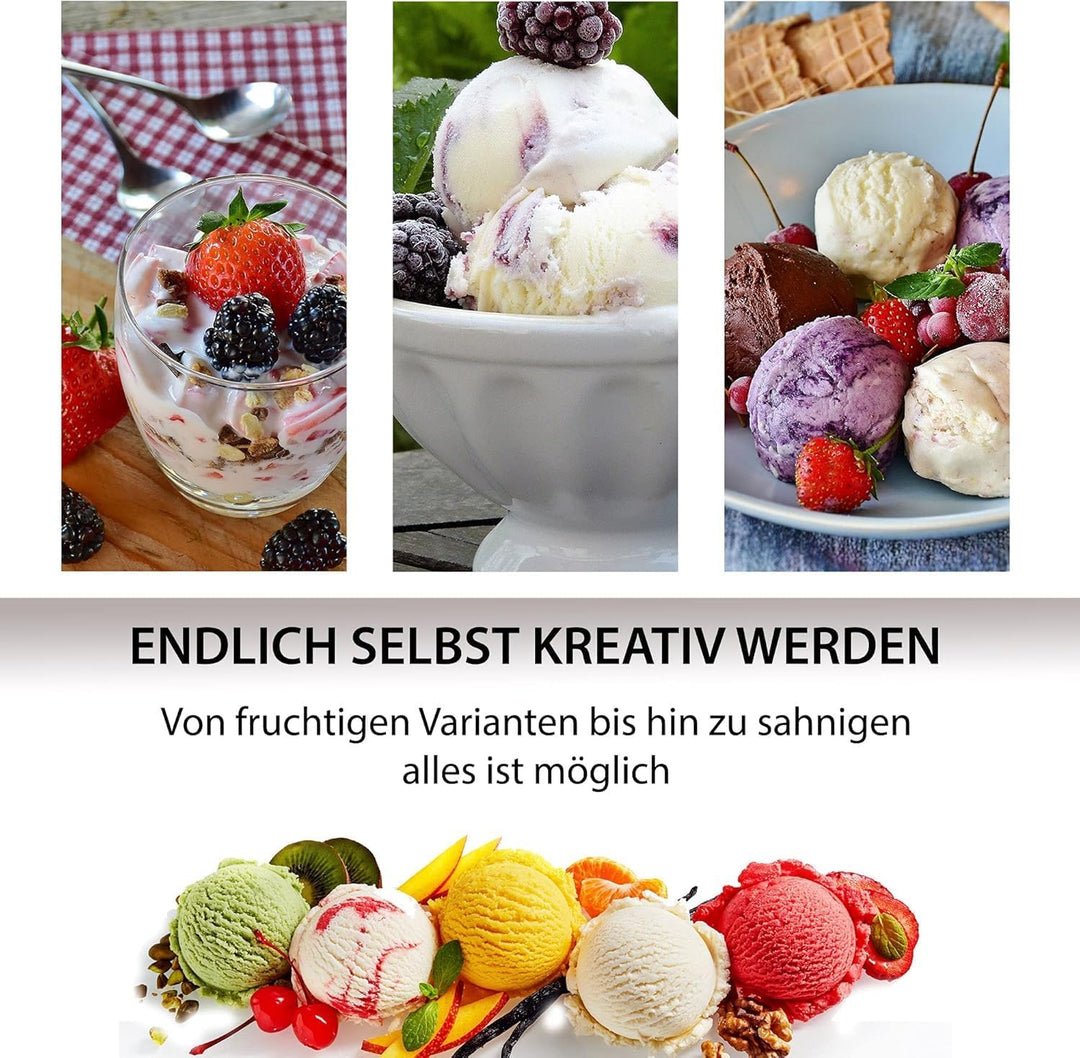 Syntrox Germany Softeismaschine für Zuhause | 4in1 Eismaschine für Softeis, Frozen Joghurt & Sorbet