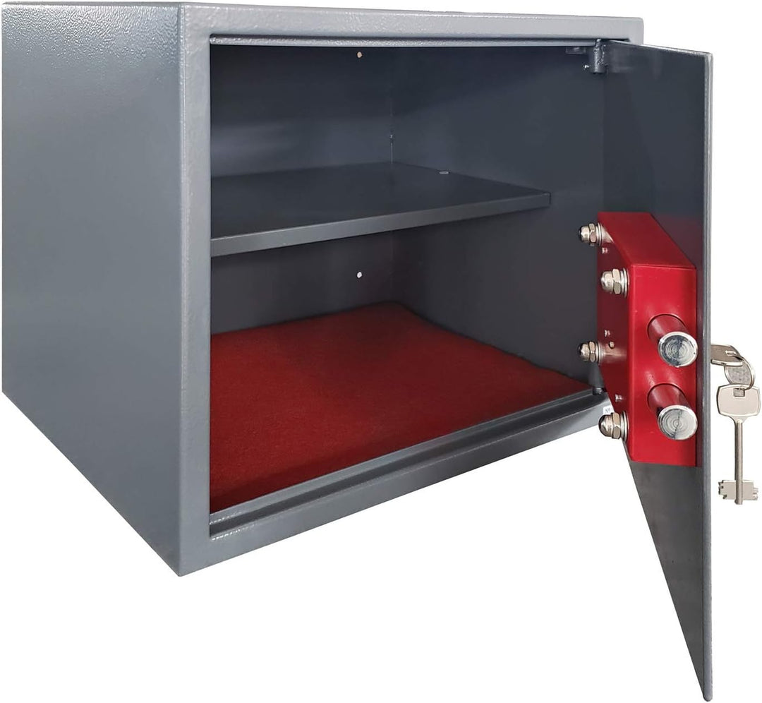 Möbeltresor Wandtresor Wandsafe Geldschrank Safe Tresor mit Schlüssel 63 L BxTxH: 46x38x36 cm