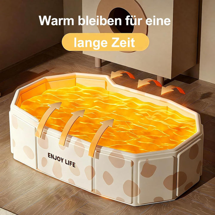 Faltbare Badewanne für Kinder - Grosse Kleinkindbadewanne Tragbare Badewanne, Platzsparende Klappbar