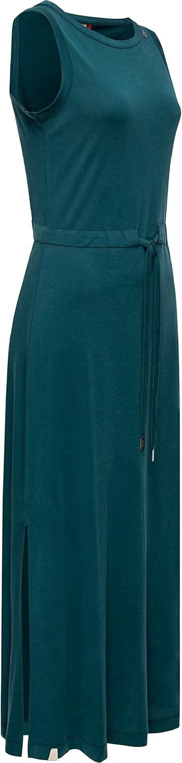 Ragwear Damen Kleid Sommerkleid langes Maxikleid Giggi XS-XXL, S Extra Tall Dark Green