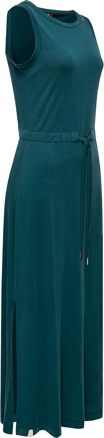 Ragwear Damen Kleid Sommerkleid langes Maxikleid Giggi XS-XXL XL Extra Tall Dark Green, XL Extra Tal