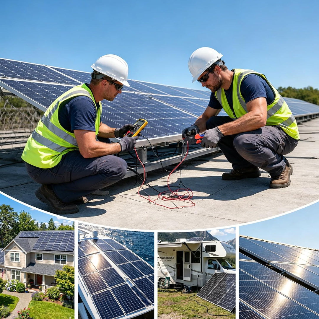 Solar Crimpzange Werkzeug Set für 2.5/4/6mm² PV Kabel,10 Paar Kabelstecker, 10 Paar Männlich/Weiblic