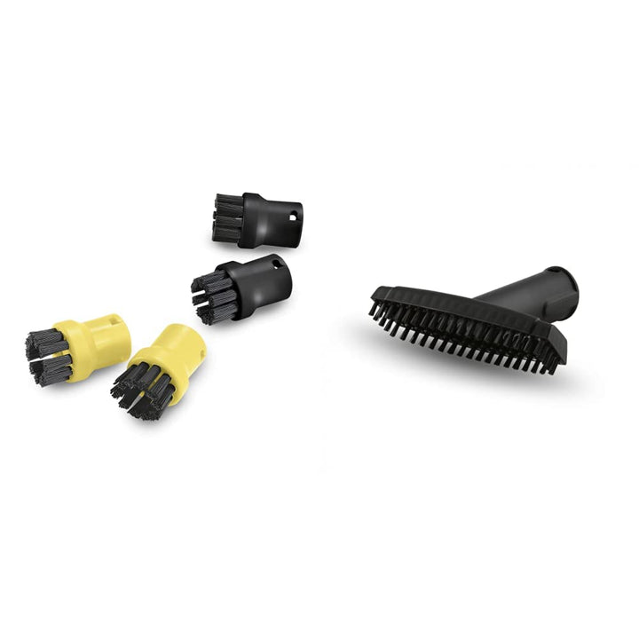Kärcher Rundbürstenset für Kärcher Dampfreiniger (hochwertiges Borstenmaterial, 2 Farben) & 2.884-28