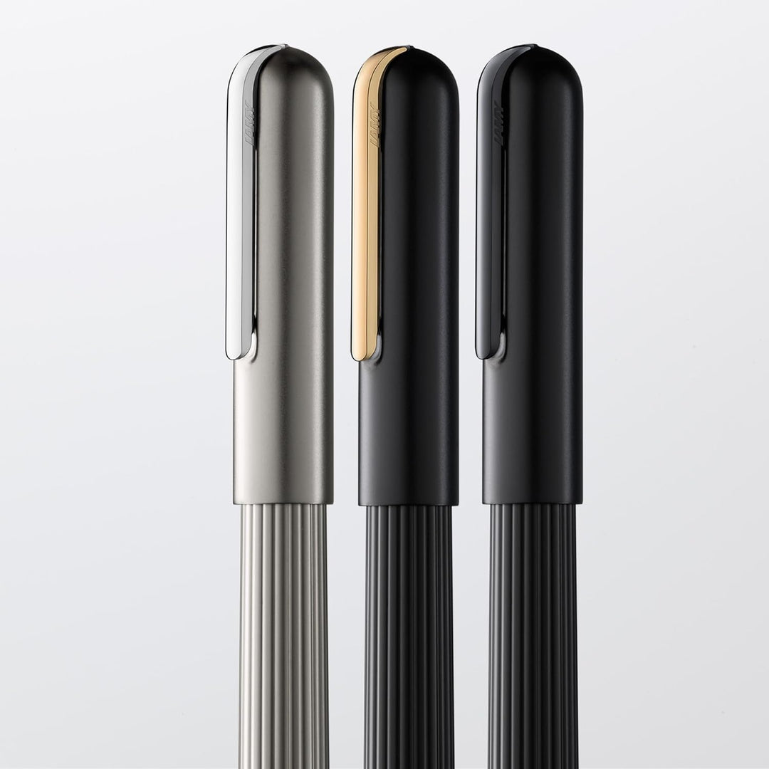 LAMY imporium Tintenroller 360 - Rollpen mit einem Gehäuse in mattschwarzer PVD Veredelung und polie