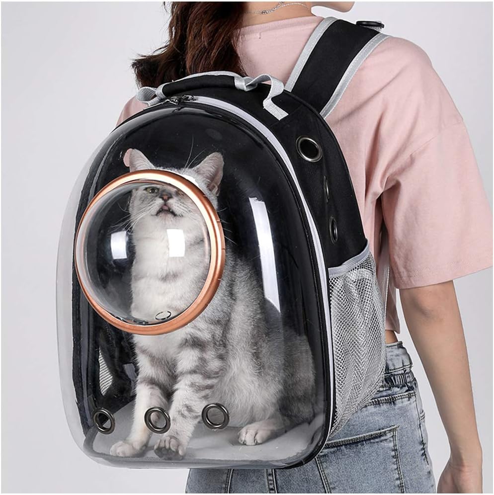 Sipobuy Pet Raum Kapsel Rucksack, Kleine Medium Katze Welpen Hund Träger, Transparent Atmungsaktive