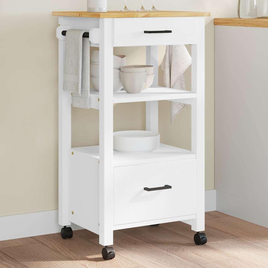 vidaXL Küchenwagen, Servierwagen mit viel Stauraum, Beistellwagen für Küche Wohnzimmer Badezimmer, T