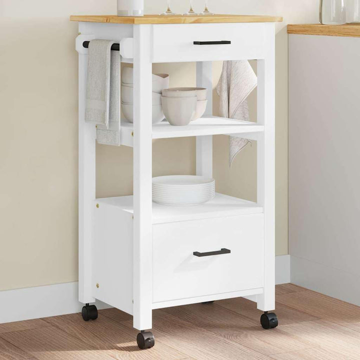 vidaXL Küchenwagen, Servierwagen mit viel Stauraum, Beistellwagen für Küche Wohnzimmer Badezimmer, T