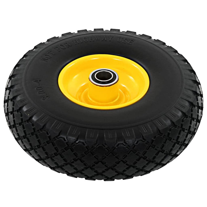 vidaXL 2x Sackkarrenrad Massiv PU 3,00-4 (260x85) Reifen Rad Bollerwagen