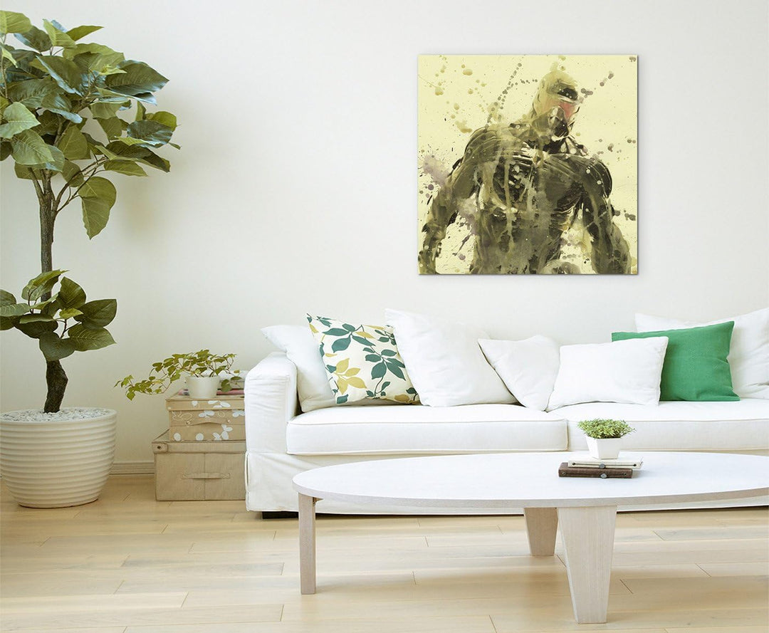 Crysis_4_60x60cm Splash Art Paul Sinus Aquarell, Gemälde, Kunstbild auf Leinwand