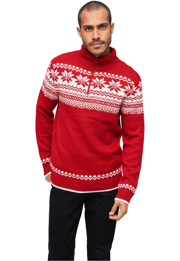 Brandit Herren Troyer Norweger Pullover, S Rot