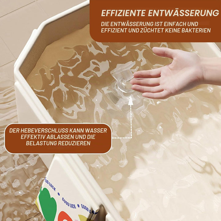 Baby Badewanne Faltbare, Platzsparende Klappbar Babywanne Für 0-8 Jahre, Tragbares Kinderschwimmbeck