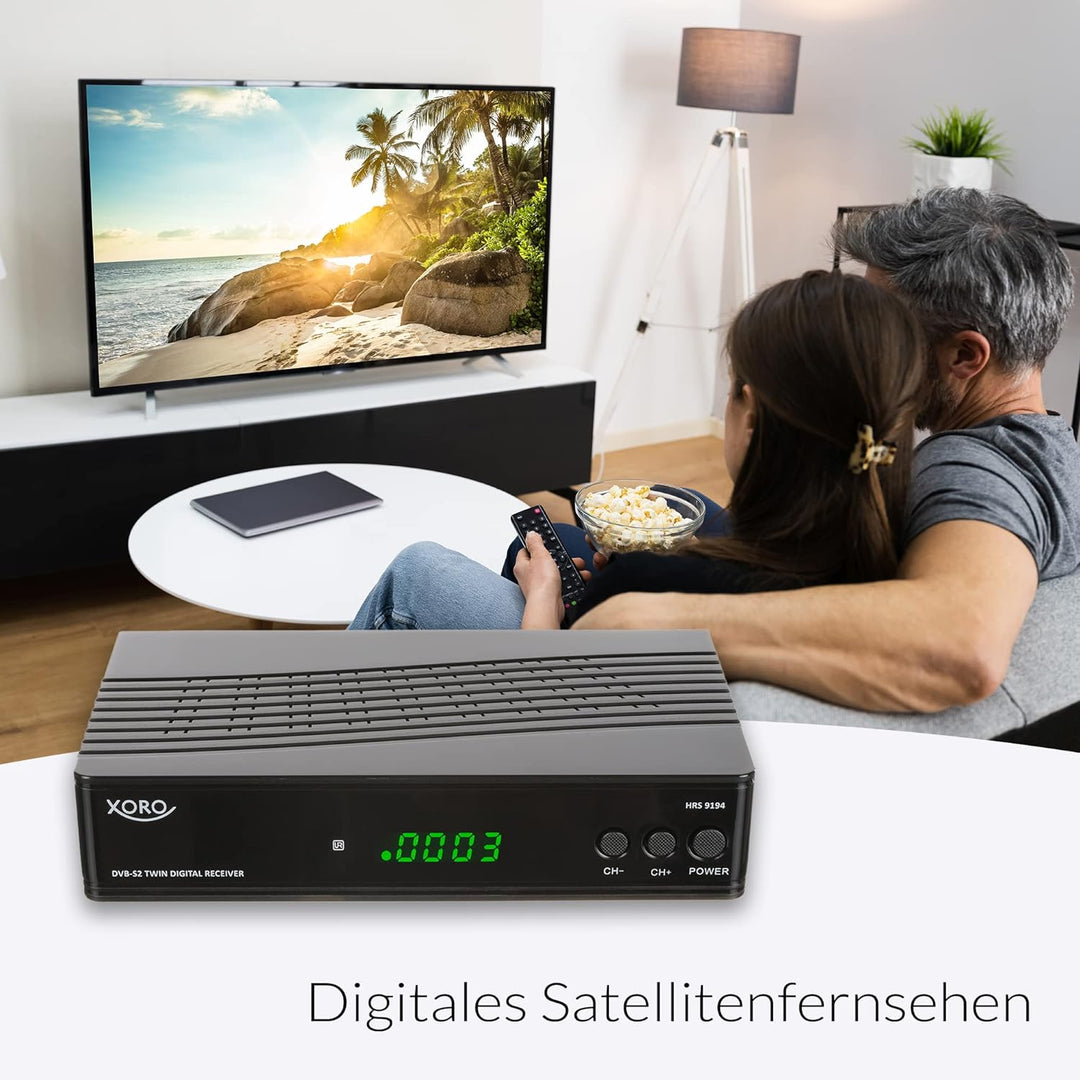 XORO HRS 9194 - DVB-S2 FullHD Satelliten Twin Receiver, PVR Ready - 2 Aufnahmen gleichzeitig möglich