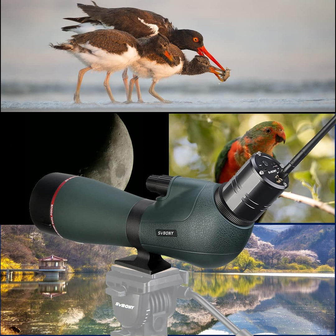 Svbony SV406P 80ED Spektiv mit 2MP WiFi Kamera, Dual Fokus, Austauschbares 1,25 Zoll Astronomie Okul