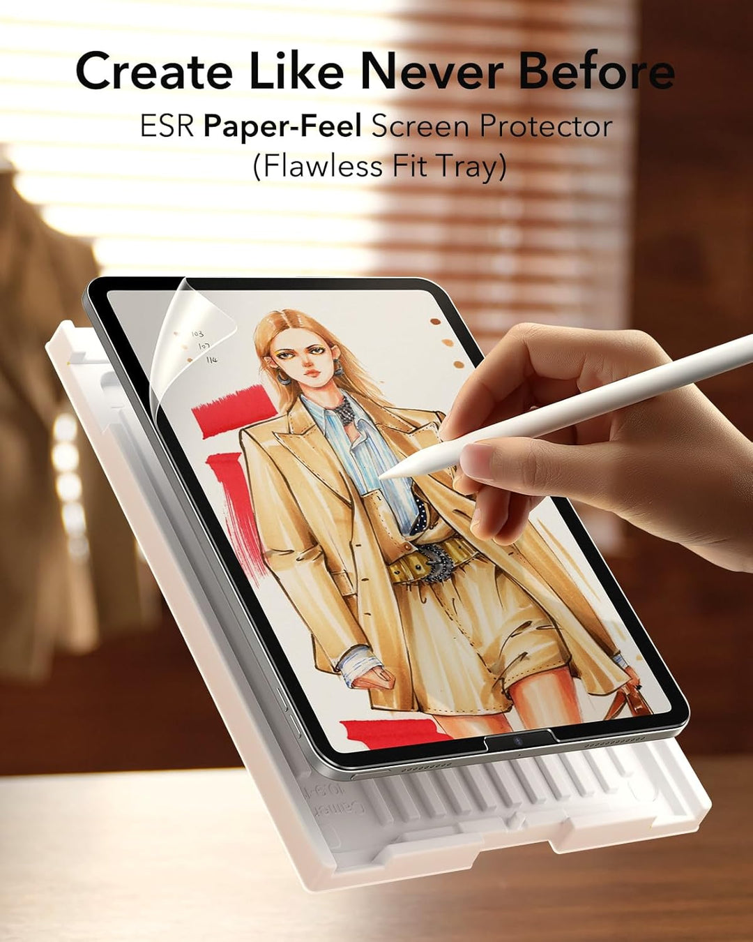 ESR 2 Stück Paper-Feel Schutzfolie für iPad Air 11 Zoll M4/M3/M2 (8./7./6. Gen, 2026/2025/2024), Sch