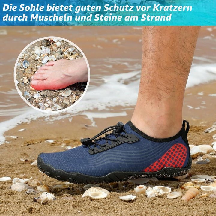ZHR Badeschuhe Herren Damen rutschfest Barfussschuhe Leicht Schnell Trocknend Wasserschuhe Schwimmsc