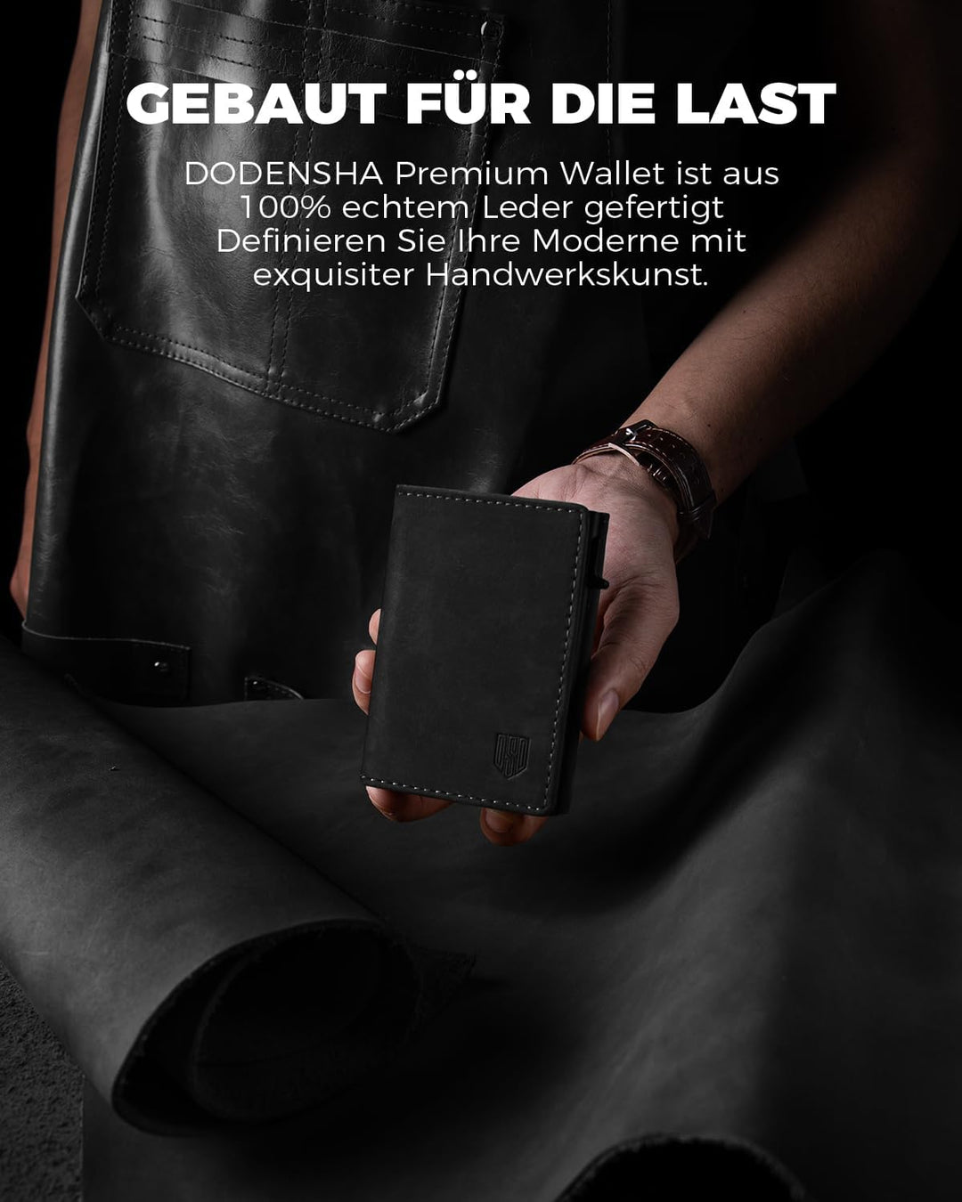 DODENSHA MagSnap Portmonee Herren I Slim Wallet mit Münzfach I Kreditkartenetui Geldbeutel für 10+ K