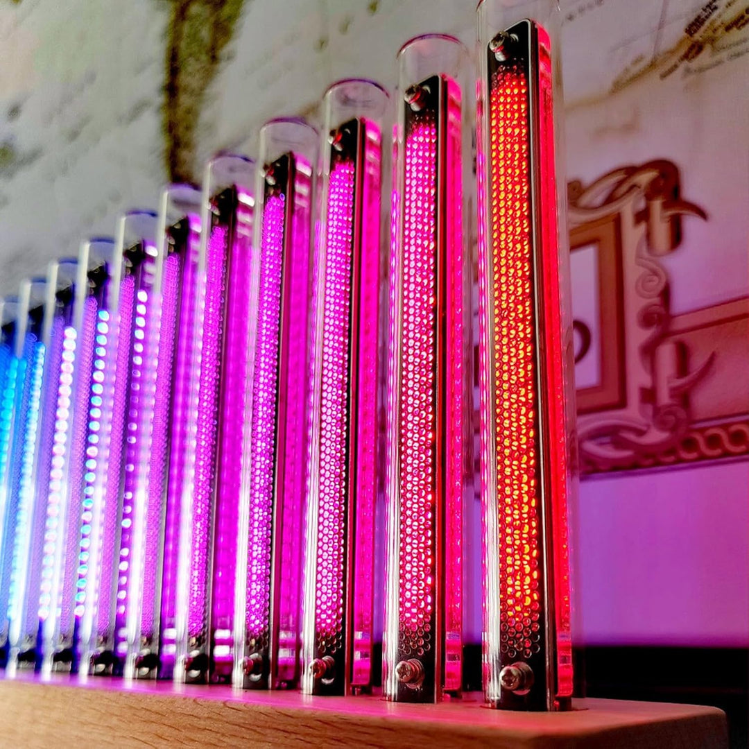 LED Nixie Uhr, Nixie Röhrenuhr Tube Clock, Musik Rhythmus Licht, Verschiedene Rhythmusstile, Einstel