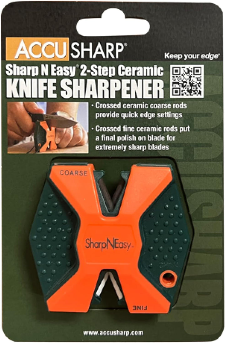 AccuSharp Messerschärfer Sharp and Easy Rutschfester, Keramik, Orange, Orange