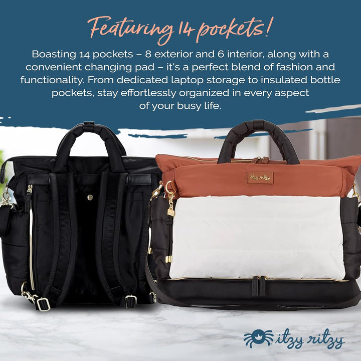 Itzy Ritzy Dream Convertible Wickeltasche Kaffefarben / Cremefarben, Kaffefarben / Cremefarben
