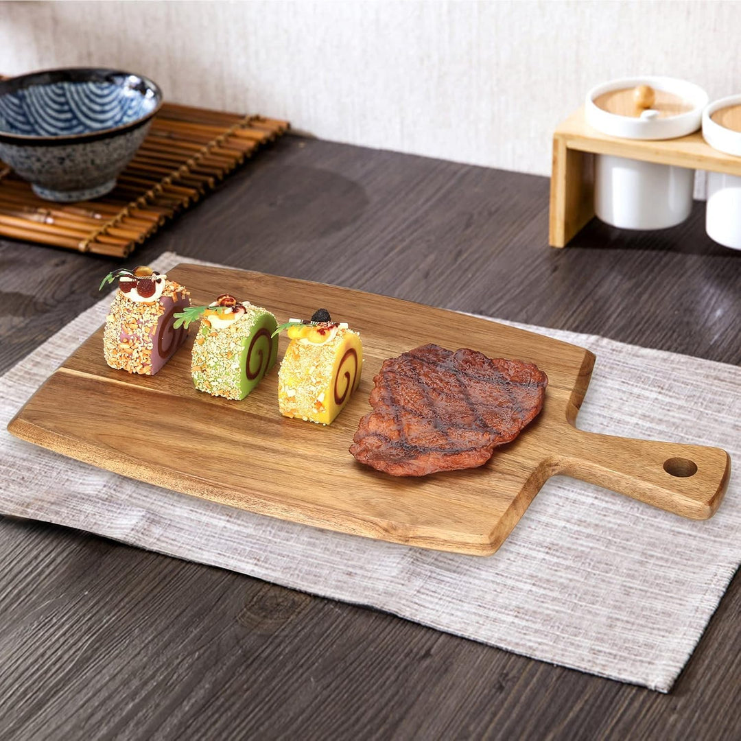 Schneidebrett aus Akazienholz Holzbrett Cheese Charcuterie Boards 43 x 25 cm Küche Schneidbrett Holz