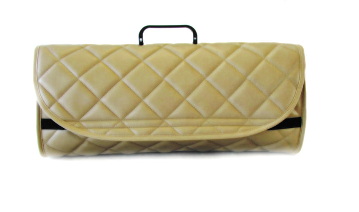 Luxus Auto Organizer beige Kofferraum Werkzeugtasche PKW KFZ Tasche Leder