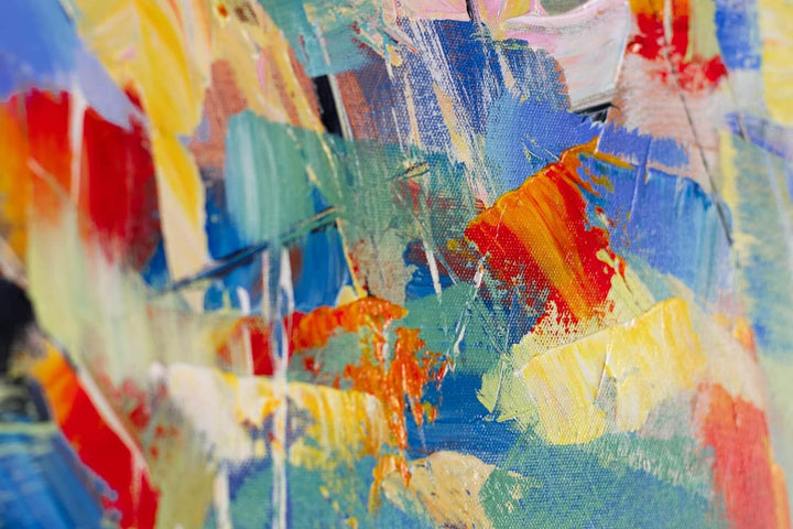 KunstLoft Leinwandbild | 100% HANDGEMALT | 80x80cm | Gemälde 'Somewhere in Wonderland' | Abstrakt |