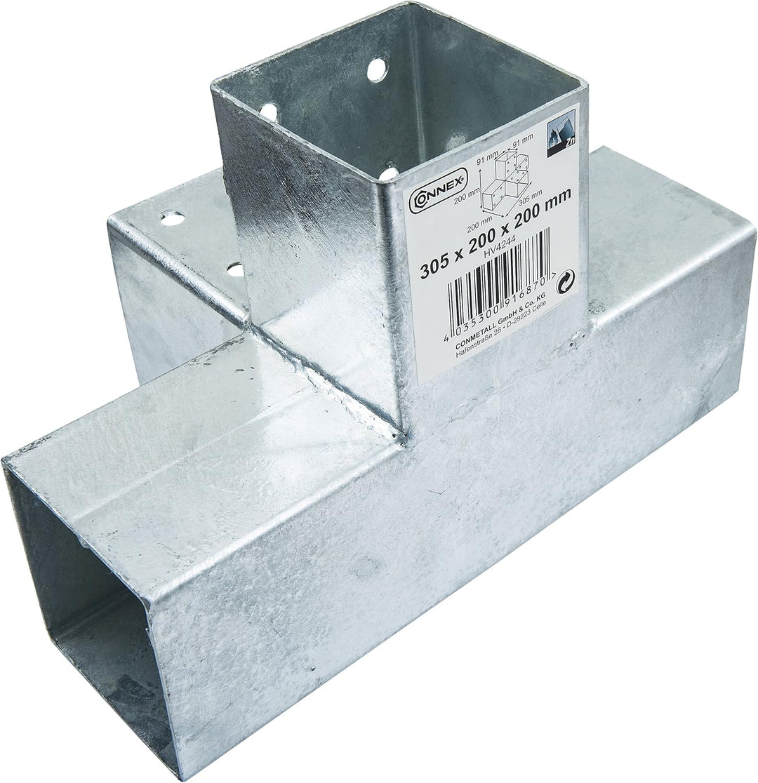 Connex Pfostenecke, 90 x 90 mm, 1 Stück, HV4243 &amp; HV4244 Pfostenecke doppelt, 90 x 90 mm, Holz Bundl