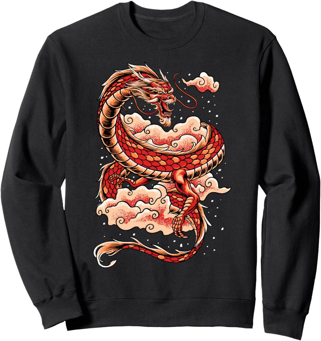 Chinesischer Dragon Japanische Kunst Tokyo Drache Sweatshirt
