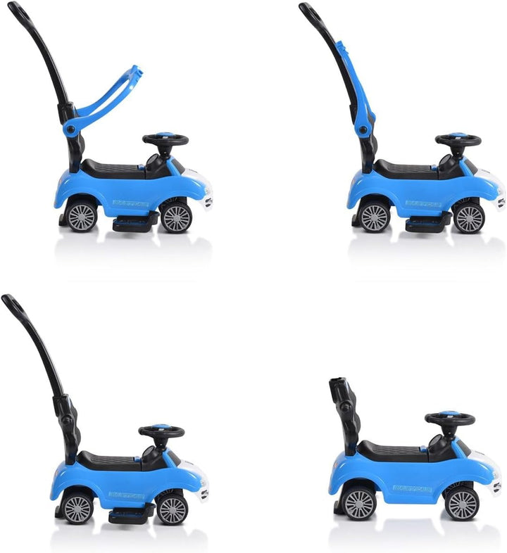 Moni Rutschauto 2 in 1 Rider 308, Rutscher mit Griff, Lehne, Bügel, Fussstütze blau, Blau