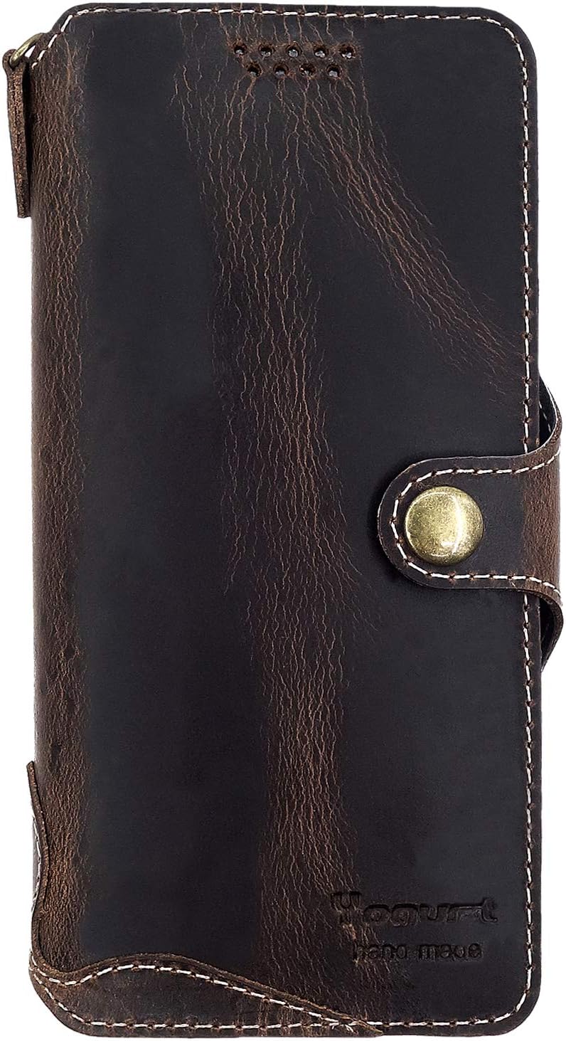 Yogurt Handyhülle für Samsung Galaxy A23 5G, Hülle Echtleder Case Ledertasche Lederhülle für Samsung