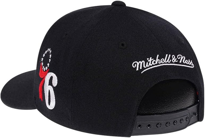 Mitchell & Ness Philadelphia 76Ers Team Ground Red Line Solid Flex Snapback Cap