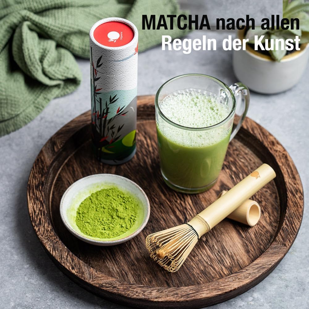 ORIGEENS MATCHA BESEN AUS BAMBUS MIT LANGEM GRIFF - Kleiner traditioneller Chasen Bambusbesen für di