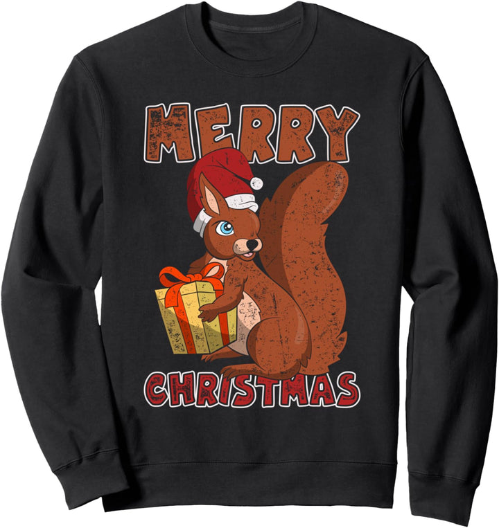 Wald Tier Christmas Pajama Geschenk Niedliches Eichhörnchen Sweatshirt