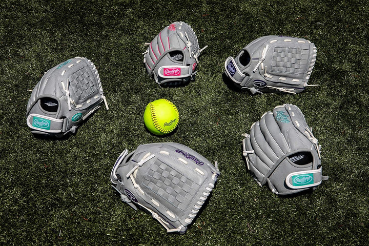 Rawlings Sure Catch Series Fastpitch Softball Glove, Basket Web, 11 inch, Right Hand Throw